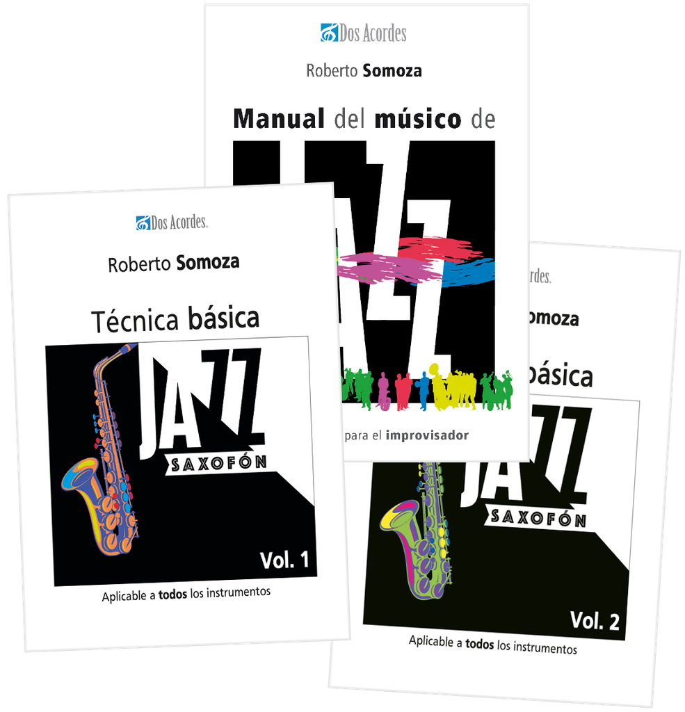¡PACK! Jazz saxofón, vol. 1, Jazz saxofón, vol. 2 y Manual del músico de jazz