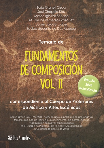 Temario de Fundamentos de Composición, vol. 2