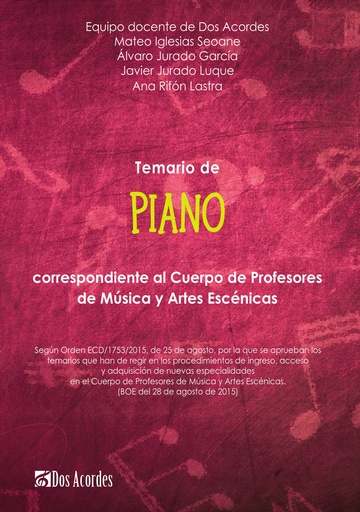 Temario de Piano